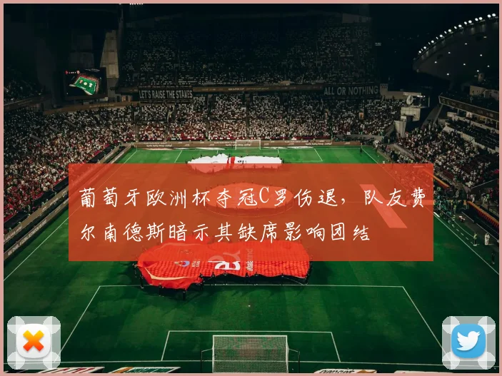 葡萄牙欧洲杯夺冠C罗伤退,队友费尔南德斯暗示其缺席影响团结
